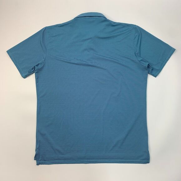 Holderness Bourne Polo Shirt Mens XL Extra Large Blue Tailored Fit Striped Golf - Picture 4 of 11